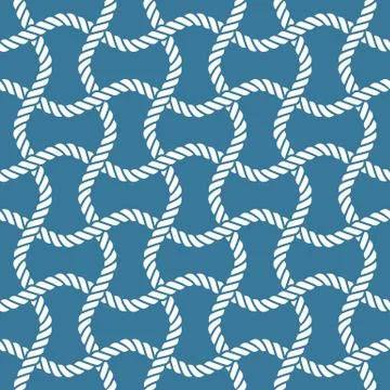 Seamless nautical rope pattern Stock Illustration