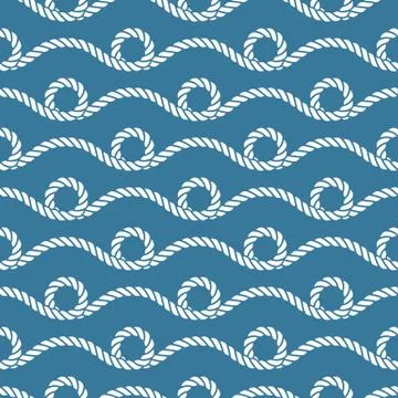 Seamless nautical rope pattern 库存插图