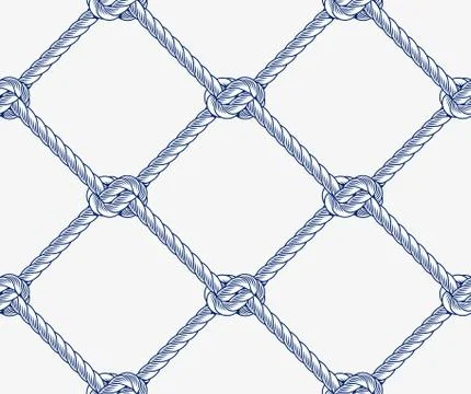 Seamless nautical rope pattern Stock Illustration