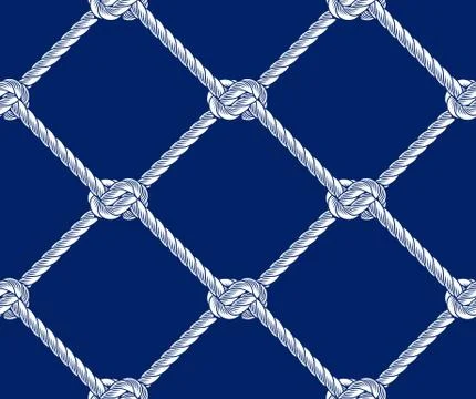 Seamless nautical rope pattern Stock Illustration
