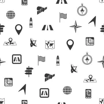 Seamless navigation pattern Stock Illustration