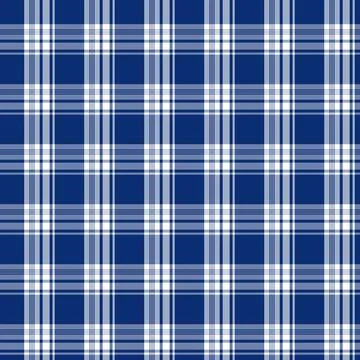 Seamless Navy Checkered Plaid Pattern for Print and Packaging 库存插图