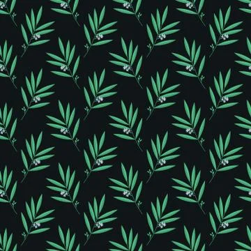 Seamless neem branches Stock Illustration