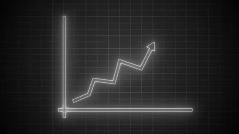 Seamless Neon Bar Graph Loop Background with Glowing Business Data, Neon Li.. Stock Footage 318105208