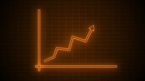 Seamless Neon Bar Graph Loop Background with Glowing Business Data, Neon Li.. Stock Footage 318105213