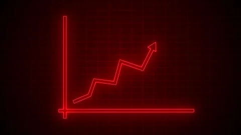 Seamless Neon Bar Graph Loop Background with Glowing Business Data, Neon Li.. Video stock 318105217