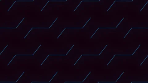 Seamless neon blue lines pattern on black gradient Stock Footage 245729128