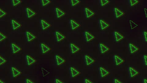 Seamless neon Christmas trees pattern with glitch effect on black gradient 스톡 동영상 240330290