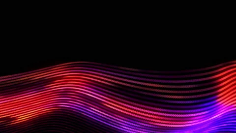 Seamless neon glowing waves. Big data wave of particles 스톡 동영상 112255314