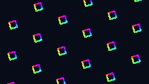 Seamless neon gradient diamond pattern animation on dark background, 4k 스톡 동영상 333159565