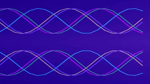 Seamless neon green abstract flowing line pattern background for modern desig Stock Footage 337708238
