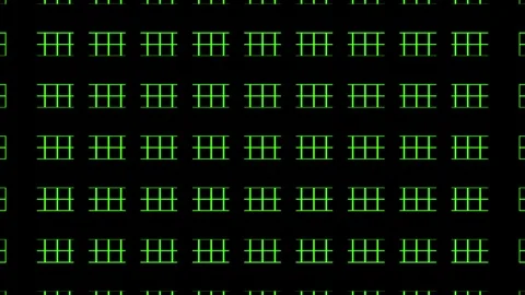 Seamless neon green grid pattern repeating on black digital background text.. Stock Footage 330475760