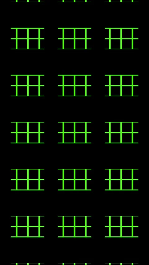 Seamless neon green grid pattern repeating on black background. Grid patter.. Stock Footage 345718632