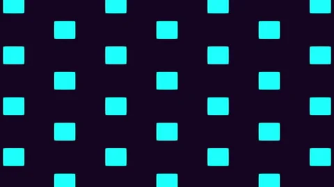 Seamless neon green square pattern on dark background for modern motion design Vídeos de archivo 334138764