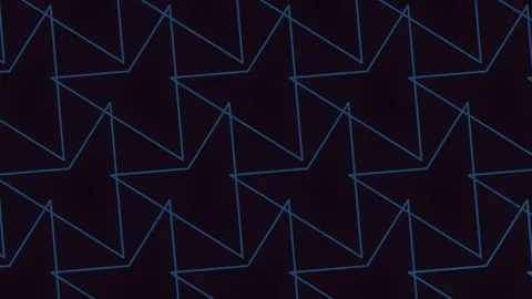 Seamless neon star outline pattern on dark background for modern motion design Vídeo Stock 334140204