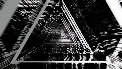 Seamless Neon Triangle Geometric Motion Background Loop Stock Footage 346768810