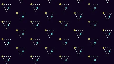 Seamless neon triangle particle pattern on dark background for modern motion Stock Footage 334139474