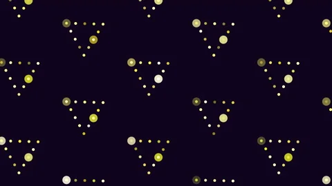 Seamless neon triangles pattern with dots on black gradient 스톡 동영상 237578041