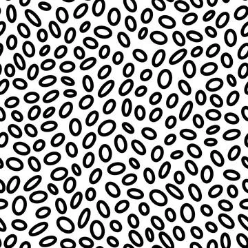 Seamless neutral oval pattern. Doodle rings ornament Illustrazione stock
