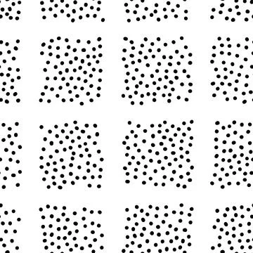 Seamless neutral polka dots pattern. Cell ornament Stock Illustration