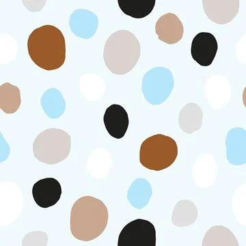 Seamless neutral polka dots pattern. Abstract background Stock Illustration