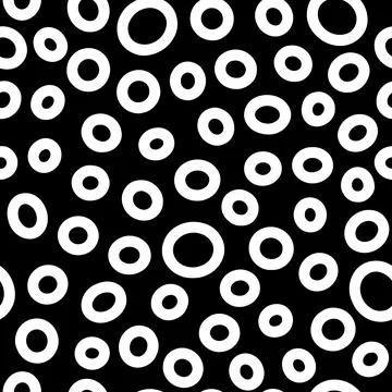 Seamless neutral polka rings pattern. Abstract background Stock Illustration