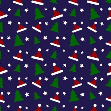 Seamless New Year pattern, vector. Stock Illustration