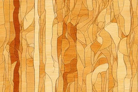 Decorative Pattern Love Fox Drawing Wood Print by Frank Ramspott - Pixels