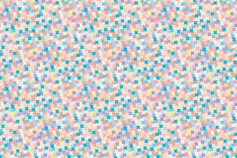 Seamless noise pattern of multicolored pixel crosses Stock Illustration
