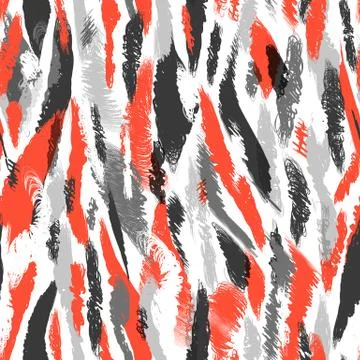 Seamless nordic pattern with abstract brushstrokes イラスト素材