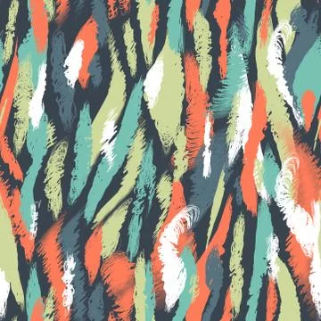 Seamless nordic pattern with abstract brushstrokes イラスト素材