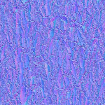 Seamless normal map texture of rough vertical tree bark surface Stock Illustration
