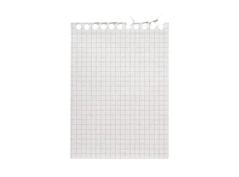 Seamless notebook grid pattern on white paper sheet, ideal for architectura.. Foto stock