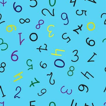A seamless numbers pattern Иллюстрация