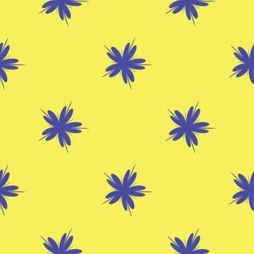Seamless nursery pattern with deep blue flowers Stock-Illustration
