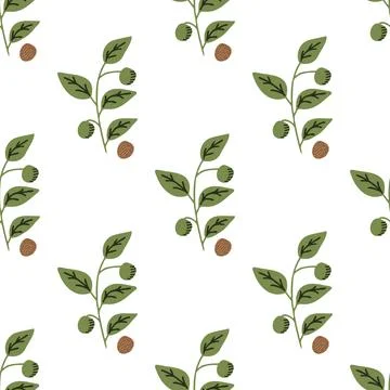 Seamless nutmeg pattern Stock Illustration