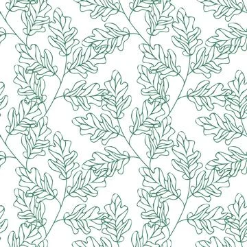Seamless oak foliage Stock Illustration