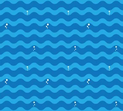 Seamless Ocean Waves Pattern Stock Illustration