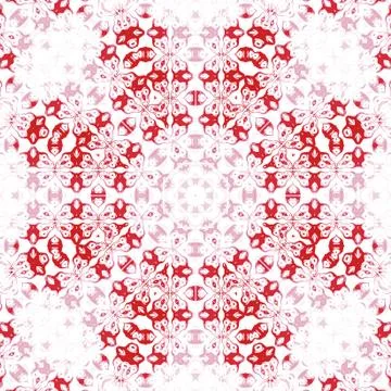 Seamless octagon pattern red white Stock Illustration