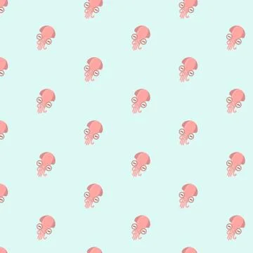 Seamless octopus pattern. Stock Illustration