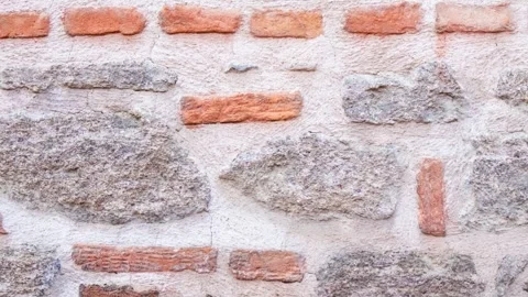 Seamless Old Brick Wall Texture Background Rustic Stone Pattern Surface Video stock 334130417