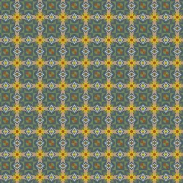 Seamless old floral pattern Stock Illustration