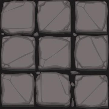 Seamless old stonework texture, vector cobblestone illustration Stock Illustration