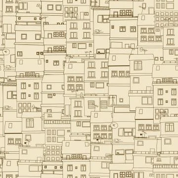 Seamless old town Stock-Illustration