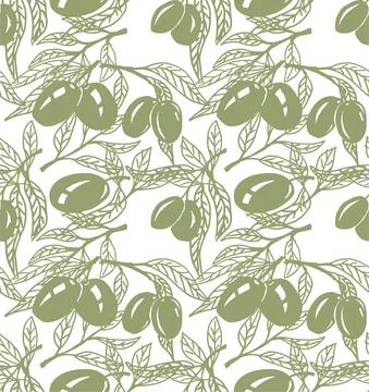 Seamless olive pattern 스톡 일러스트