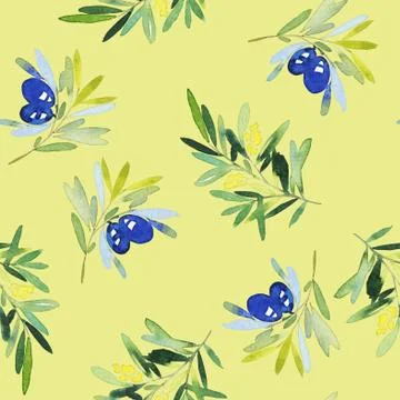 Seamless olives. Stock Illustration