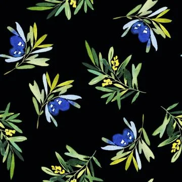 Seamless olives Illustrazione stock