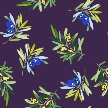 Seamless olives Stock Illustration