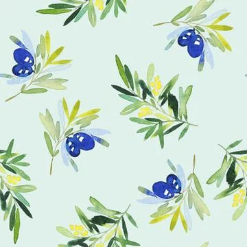 Seamless olives Stock Illustration