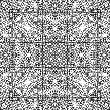 Seamless op art creative geometric pattern, ornament Illustrazione stock